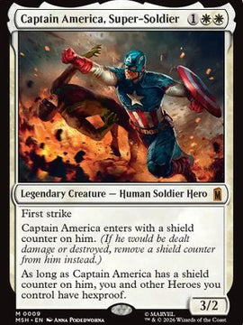 Captain America, Super-Soldier (MSH-009) - Marvel Super Heroes