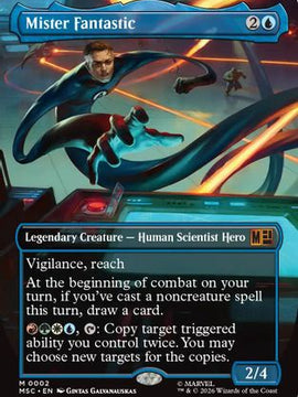 Mister Fantastic (Borderless) (MSC-002) - Commander: Marvel Super Heroes