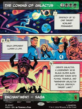 The Coming of Galactus (Borderless) (MSH-307) - Marvel Super Heroes Foil