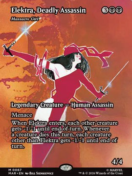 Elektra, Deadly Assassin - Massacre Girl (Borderless) (MAR-067) - Marvel Universe Eternal-Legal Foil