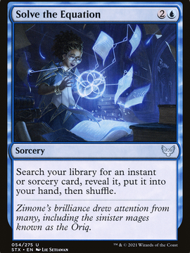 Solve the Equation (STX-054) - Strixhaven: School of Mages