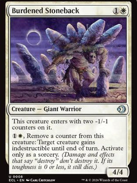 Burdened Stoneback (ECL-008) - Lorwyn Eclipsed
