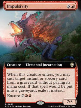 Impulsivity (Extended Art) (ECC-033) - Commander: Lorwyn Eclipsed