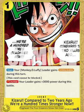 Kizaru!! Compared to Two Years Ago We're a Hundred Times Stronger Now!! (ST29-016) - Starter Deck 29: Egghead