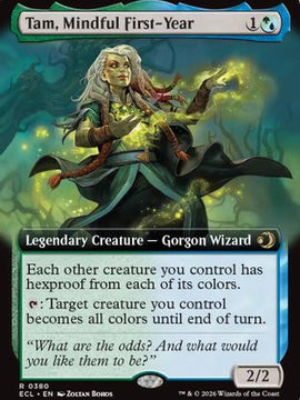 Tam, Mindful First-Year (Extended Art) (ECL-380) - Lorwyn Eclipsed Foil