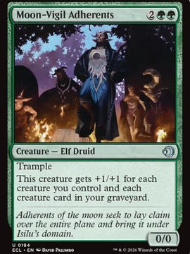 Moon-Vigil Adherents (ECL-184) - Lorwyn Eclipsed Foil