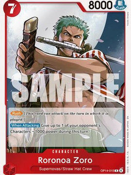 Roronoa Zoro - OP14-015 (OP14-015) - The Azure Sea's Seven Foil