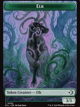 Elk // Mutavault Double-Sided Token (ECL-2 // 11) - Lorwyn Eclipsed Foil