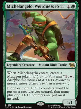 Michelangelo, Weirdness to 11 (TMT-121) - Teenage Mutant Ninja Turtles Foil