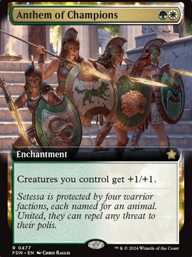 Anthem of Champions (FDN-477) - Foundations: (Extended Art) Foil