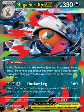 Mega Scrafty ex - 135/217 135 - ME Ascended Heroes Holofoil