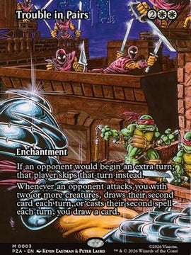 Trouble in Pairs (Borderless) (PZA-003) - Teenage Mutant Ninja Turtles Eternal-Legal Foil