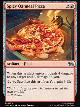 Spicy Oatmeal Pizza (TMT-109) - Teenage Mutant Ninja Turtles Foil