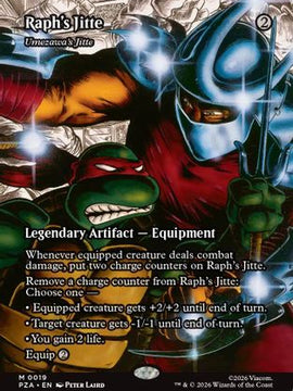 Raph's Jitte - Umezawa's Jitte (Borderless) (PZA-019) - Teenage Mutant Ninja Turtles Eternal-Legal Foil