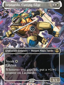 Leonardo, Cutting Edge (Borderless) (TMT-211) - Teenage Mutant Ninja Turtles