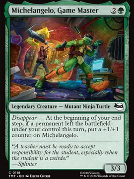 Michelangelo, Game Master (TMT-118) - Teenage Mutant Ninja Turtles Foil