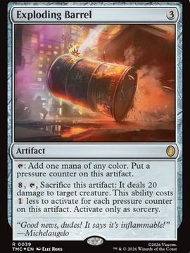 Exploding Barrel (Surge Foil) (TMC-039) - Commander: Teenage Mutant Ninja Turtles Foil
