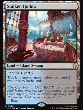 Sunken Hollow (Surge Foil) (TMC-076) - Commander: Teenage Mutant Ninja Turtles Foil