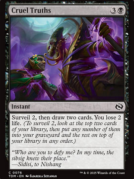 Cruel Truths (TDM-076) - Tarkir: Dragonstorm Foil