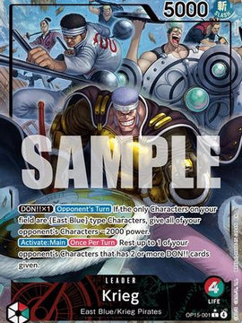 Krieg (OP15-001) (Alternate Art) (OP15-001) - Adventure on Kami's Island Foil