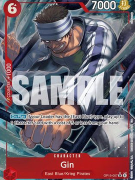 Gin (Alternate Art) (OP15-007) - Adventure on Kami's Island Foil