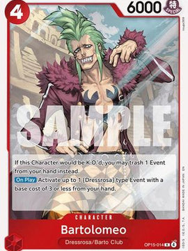 Bartolomeo (OP15-014) - Adventure on Kami's Island Foil