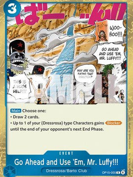 Go Ahead and Use 'Em, Mr. Luffy!!! (OP15-055) - Adventure on Kami's Island Foil