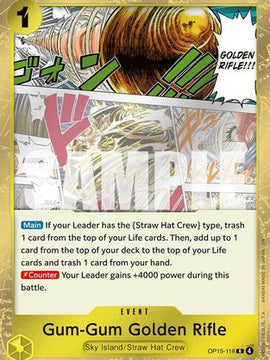 Gum-Gum Golden Rifle (OP15-16) - Adventure on Kami's Island Foil