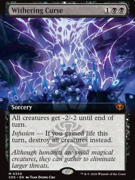 Withering Curse (Extended Art) (SOS-330) - Secrets of Strixhaven Foil