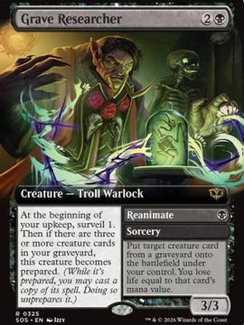 Grave Researcher (Extended Art) (SOS-325) - Secrets of Strixhaven Foil