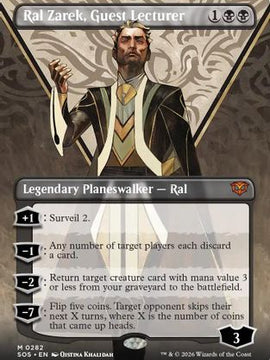 Ral Zarek, Guest Lecturer (Borderless) (SOS-282) - Secrets of Strixhaven Foil