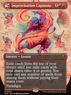 Improvisation Capstone (Borderless) (SOS-294) - Secrets of Strixhaven Foil