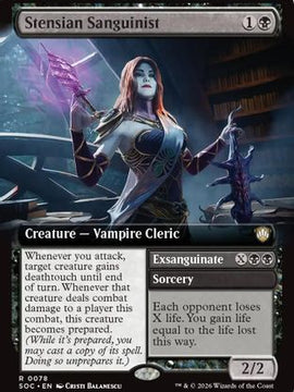 Stensian Sanguinist (Extended Art) (SOC-078) - Commander: Secrets of Strixhaven