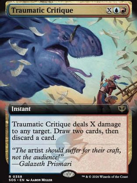 Traumatic Critique (Extended Art) (SOS-358) - Secrets of Strixhaven