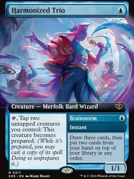 Harmonized Trio (Extended Art) (SOS-317) - Secrets of Strixhaven Foil