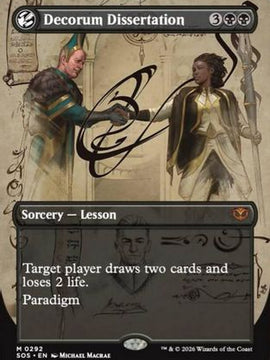 Decorum Dissertation (Borderless) (SOS-292) - Secrets of Strixhaven Foil