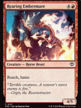 Rearing Embermare (SOS-127) - Secrets of Strixhaven