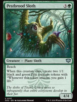 Pestbrood Sloth (SOS-157) - Secrets of Strixhaven