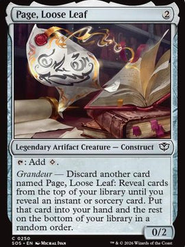 Page, Loose Leaf (SOS-250) - Secrets of Strixhaven