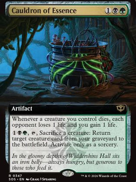 Cauldron of Essence (Extended Art) (SOS-347) - Secrets of Strixhaven Foil