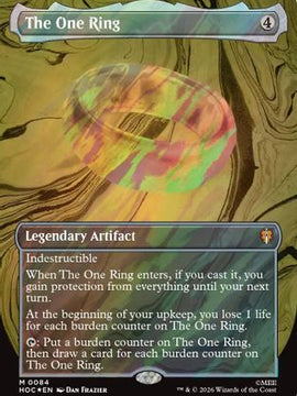 The One Ring (Borderless) (Surge Foil) (HOC-084) - The Hobbit: Eternal-Legal Foil