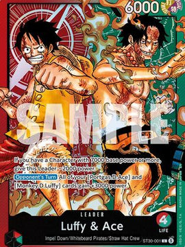 Luffy & Ace (ST30-001) - Starter Deck EX: Luffy & Ace Foil