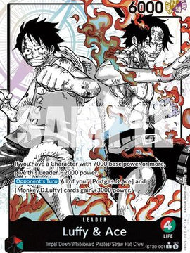 Luffy & Ace (Parallel) (ST30-001) - Starter Deck EX: Luffy & Ace Foil