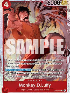 Monkey.D.Luffy (OP16-015) - The Time of Battle Foil