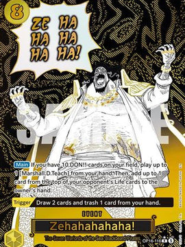 Zehahahahaha! (Alternate Art) (OP16-116) - The Time of Battle Foil