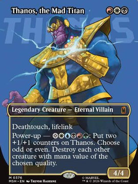 Thanos, the Mad Titan (Borderless) (0376) (MSH-376) - Marvel Super Heroes Foil