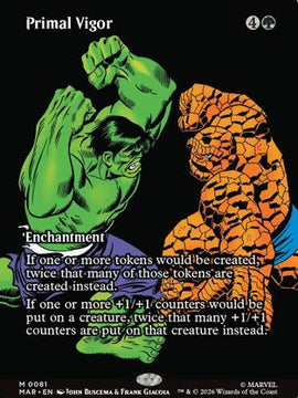 Primal Vigor (Borderless) (MAR-081) - Marvel Universe Eternal-Legal Foil