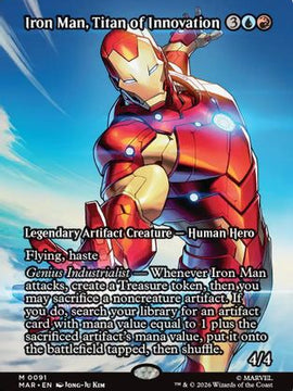 Iron Man, Titan of Innovation (Borderless) (MAR-091) - Marvel Universe Eternal-Legal