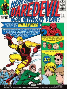 Daredevil, Man Without Fear (Borderless) (0398) (MSH-398) - Marvel Super Heroes Foil