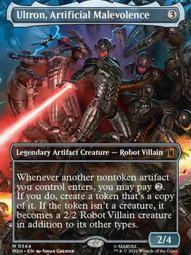 Ultron, Artificial Malevolence (Borderless) (0344) (MSH-344) - Marvel Super Heroes Foil